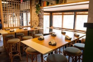 Set tables at Korean hotspot in DC, Anju