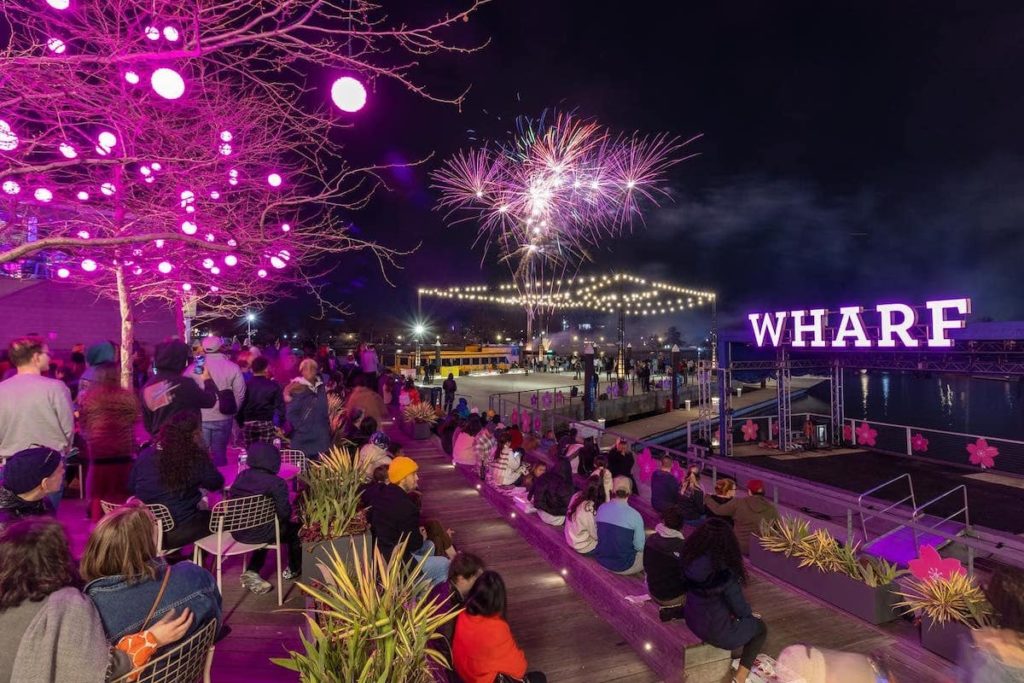 Bloomaroo fireworks at The Wharf