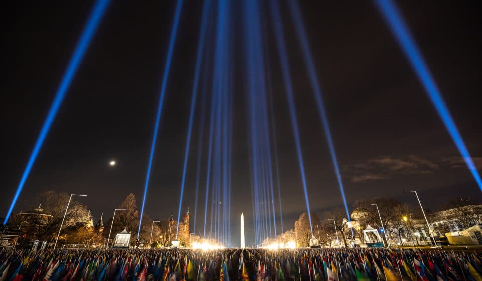 200,000 Flags Have Been Installed On The National Mall To Represent All Inauguration Attendees