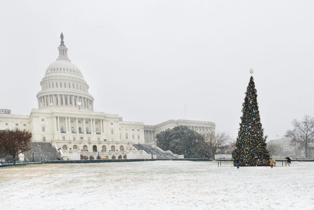 Christmas D.C. Snow Winter Weather