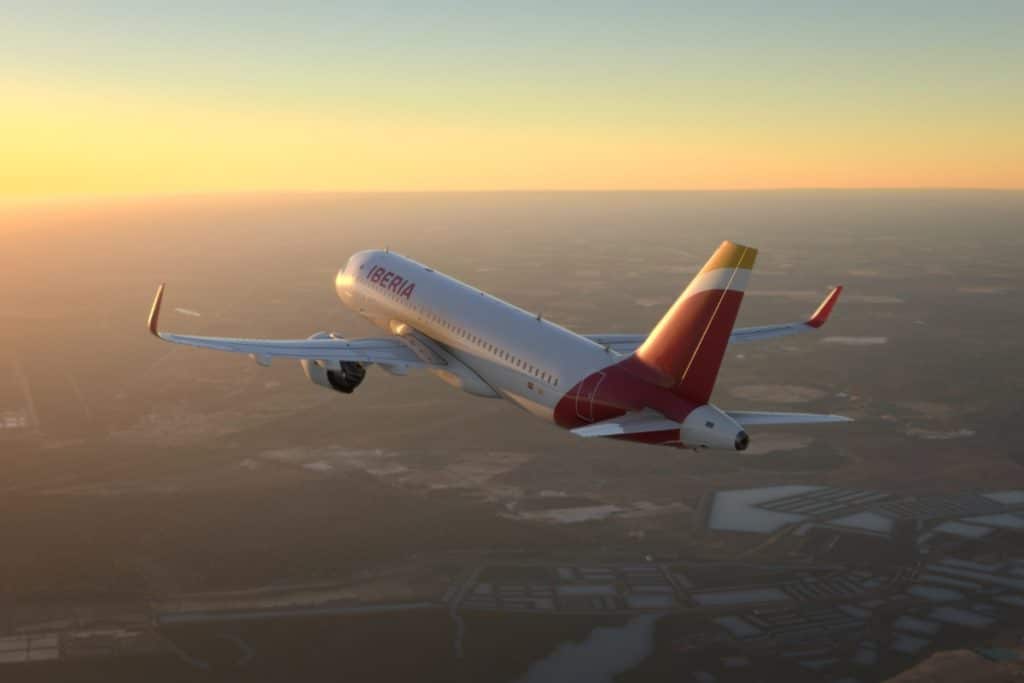 Iberia Airline flight Washington, D.C. to Madrid